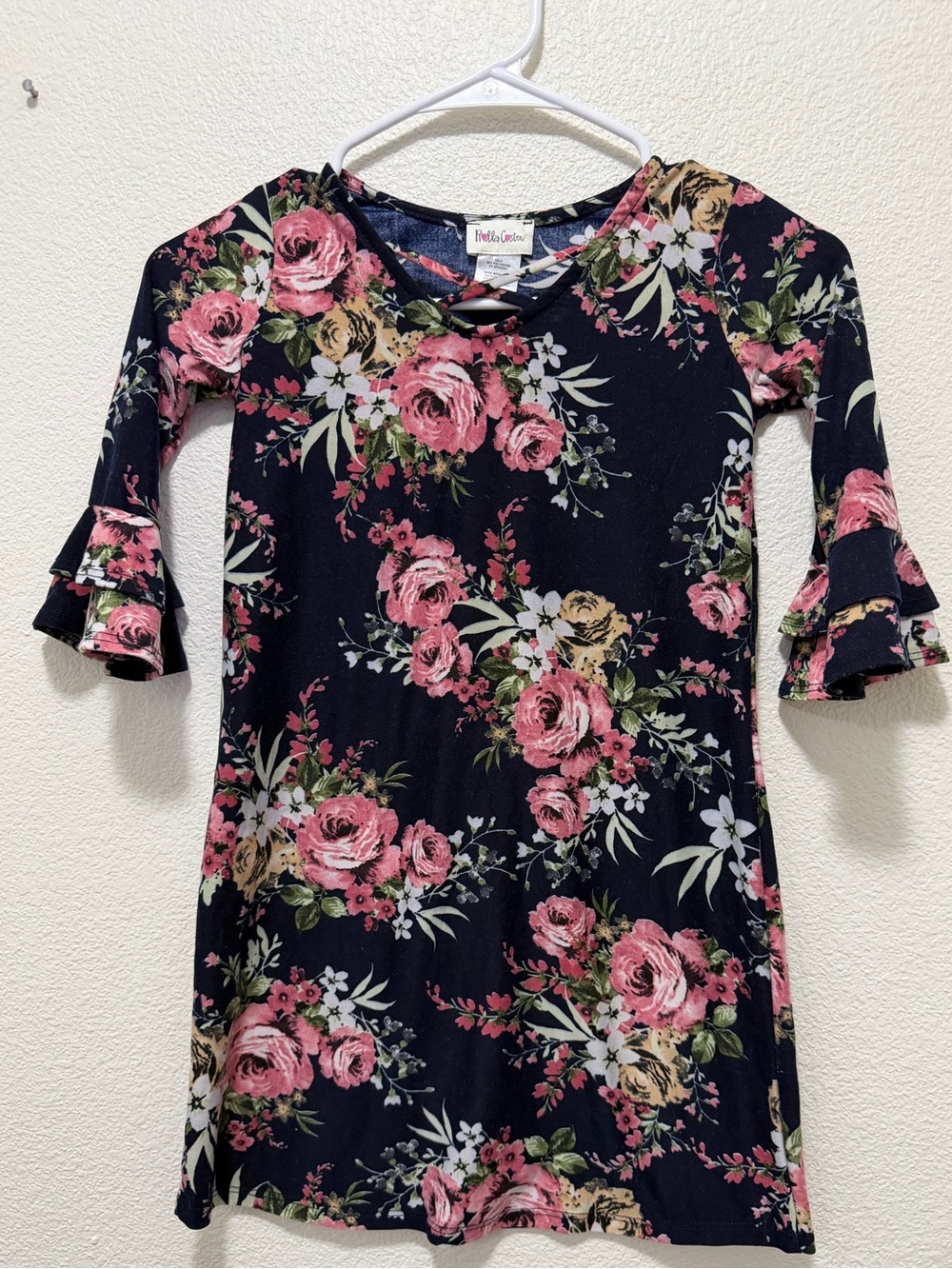 Rolla Coster blue floral print dress, girl's size 8